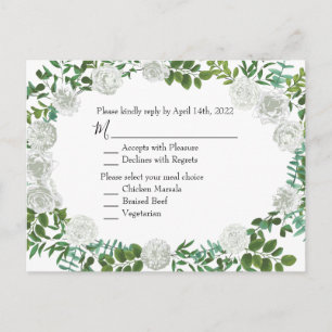 Cartão Postal Noiva de Rosa Floral Preto e Branco Casamento