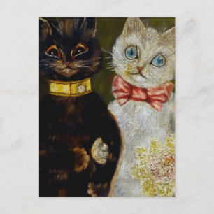 Cartão Postal “Noiva e Noivo” por Louis Wain