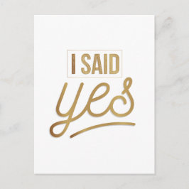 Cartão Postal Noiva Para Ser Presente - Eu Disse Sim, Folha de O