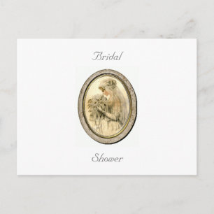Cartão Postal Noiva Vintage Chá de Noiva