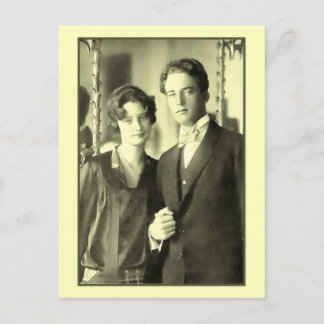 Cartão Postal Noivado da Princesa Astrid e Príncipe Leopold