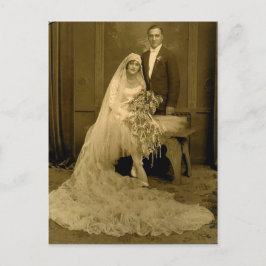 Cartão Postal Noivos do casamento vintage