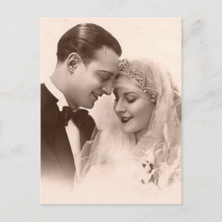 Cartão Postal Noivos do casamento vintage