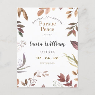 Cartão Postal Nome Batismo Personalizado da Convenção JW 2022 