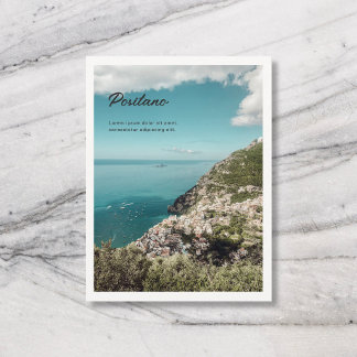 Cartão Postal Nome da Cidade de Viagem Script Retro Foto Branco