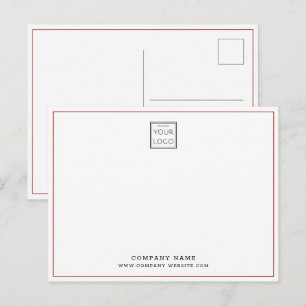Cartão Postal Nome da Empresa com Logotipo Empresarial Personali