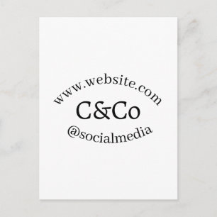 Cartão Postal nome da letra do logotipo empresa mídia social sit