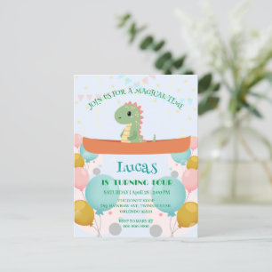 Cartão Postal Nome de festa de aniversário DIY de caiaque de din