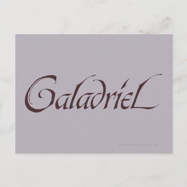 Cartão Postal Nome de Galadriel Sólido (Frente)