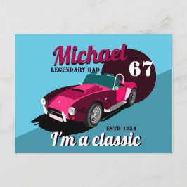 Cartão Postal Nome do pai lendário clássico de legendário de car