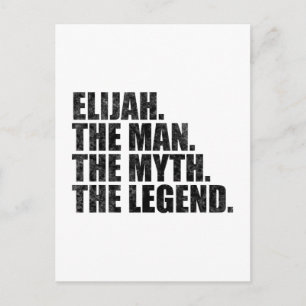Cartão Postal Nome Elijah, Elijah O Homem O Mito A Lenda