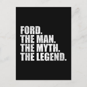 Cartão Postal Nome Ford, Ford O Homem O Mito A Lenda