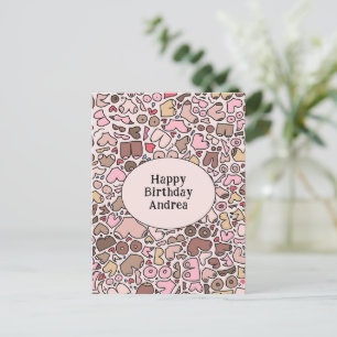 Cartão Postal Nome humor padrão mama neutro