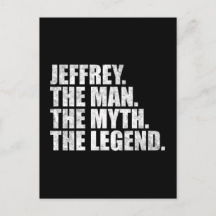 Cartão Postal Nome Jeffrey, Jeffrey O Homem O Mito A Lenda