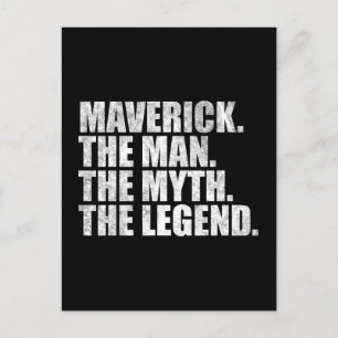 Cartão Postal Nome Maverick,Maverick O Homem O Mito A Lenda
