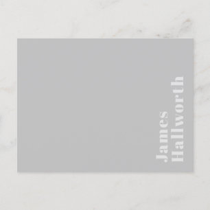 Cartão Postal Nome minimalista moderno retrô (ou outro texto)