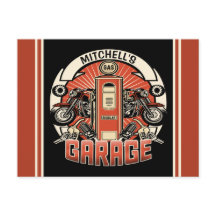 Nome Personalizado Colagem de Bomba de Gás Retrosp