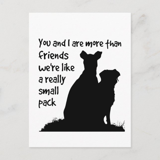 Cartão Postal Nome personalizado Você e I Mais do que Amigos com (Frente)
