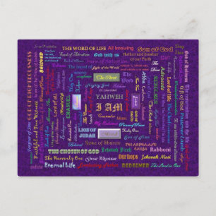 Cartão Postal nomes de Deus postais