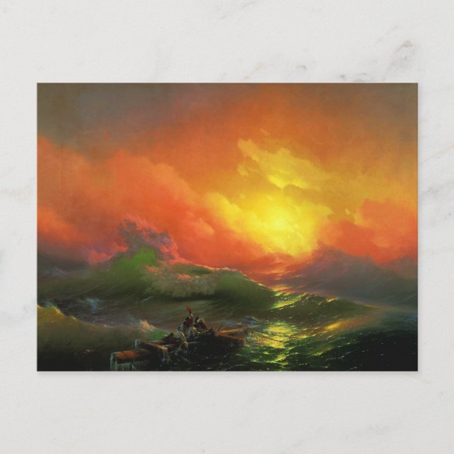 Cartão Postal Nona onda de Aivazovsky Ivan (Frente)