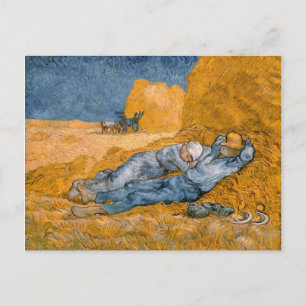 Cartão Postal Noon - Descanso do Trabalho de Vincent Van Gogh