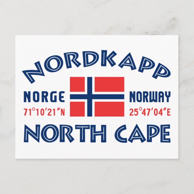 Cartão postal NORDKAPP Noruega (Frente)