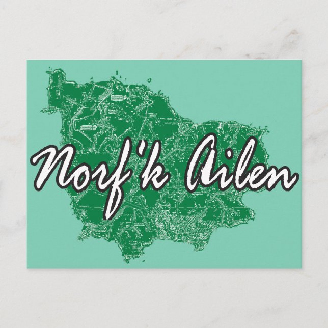 Cartão Postal Norf'k Ailen (Frente)