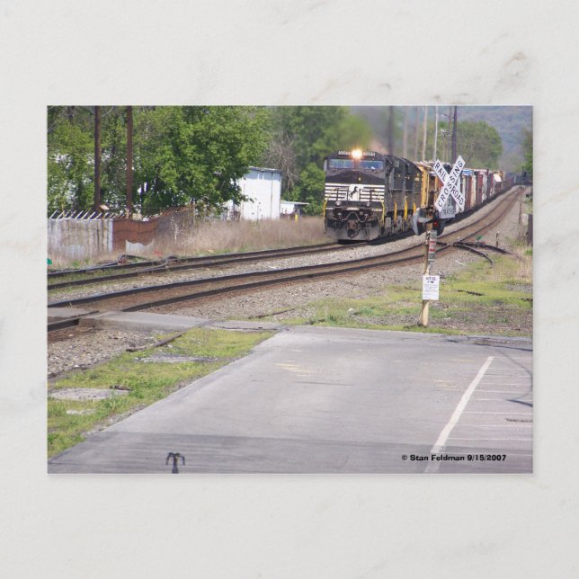 Cartão Postal Norfolk Southern C-40-9W #9265 em Macungie, Pa. (Frente)