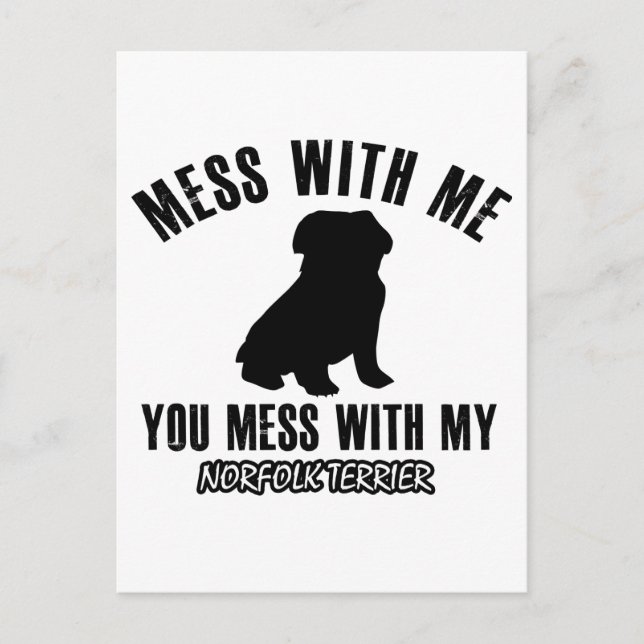 Cartão Postal Norfolk terrier designs (Frente)