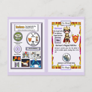 Cartão Postal Norinum - Cavaleiro Nobelium Scimitar