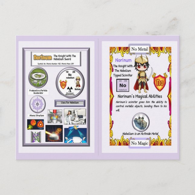 Cartão Postal Norinum - Cavaleiro Nobelium Scimitar (Frente)