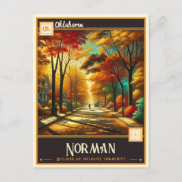 Cartão Postal Norman, Oklahoma | Vintage