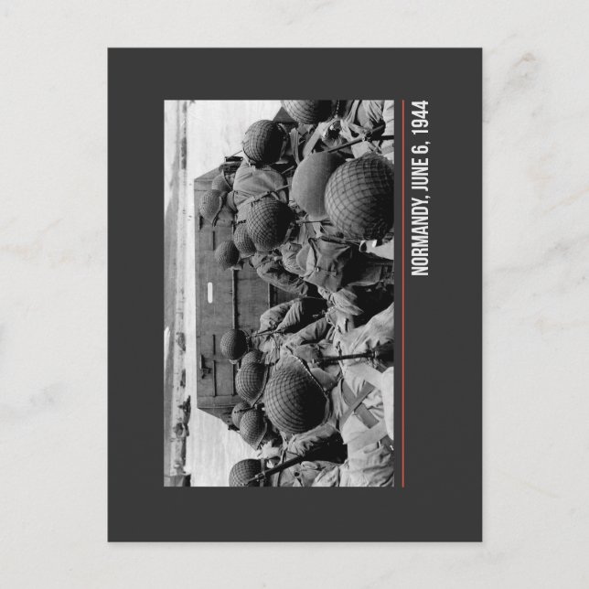 Cartão Postal Normandy, June 6, 1944 - WW2 (Frente)