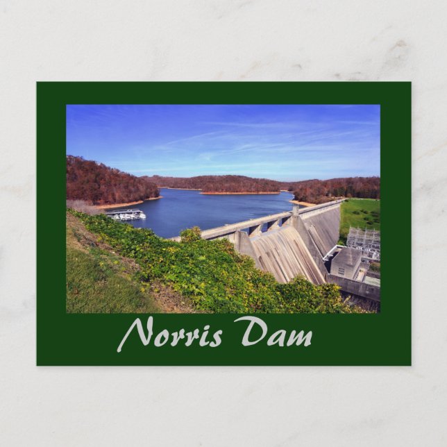 Cartão Postal Norris Dam, Tennessee, E.U.A. (Frente)
