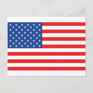 Cartão Postal norte-americana bandeira azul-branca