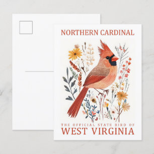 Cartão Postal Norte Cardinal do de West Virginia Viagem