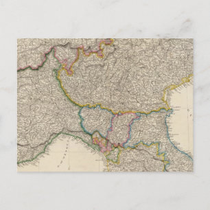 Cartão Postal Norte de Itália com Sardenha
