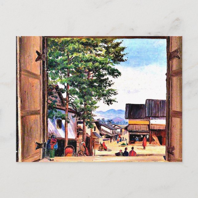 Cartão Postal Norte - De uma Porta em Quioto, Japão (Frente)