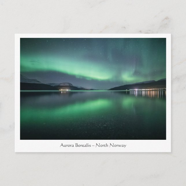Cartão Postal Norte Lights Noruega (Frente)