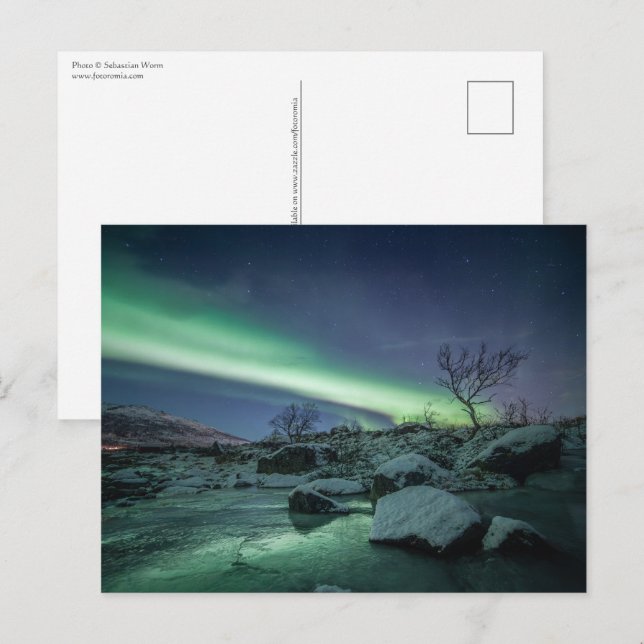 Cartão Postal Norte Lights Noruega (Frente/Verso)