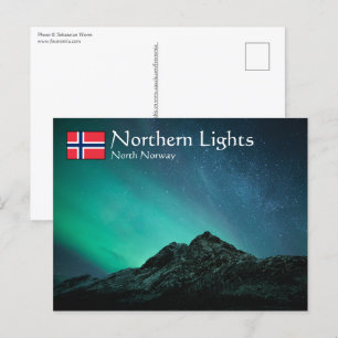 Cartão Postal Norte Lights Noruega
