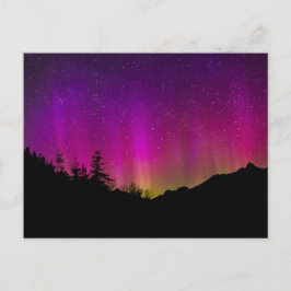 Cartão Postal Norte Luzes Aurora Borealis StarNight Sky