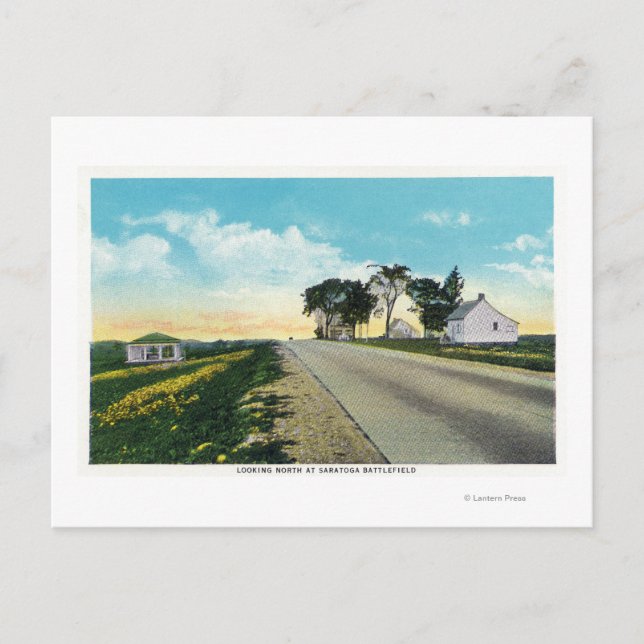 Cartão Postal Norte Vista de Saratoga Battlefield (Frente)