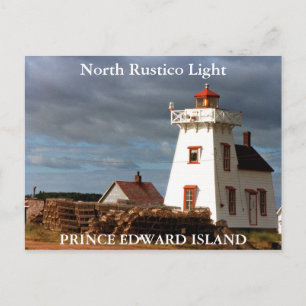 Cartão Postal North Rustico Light, príncipe Edward Island Postca
