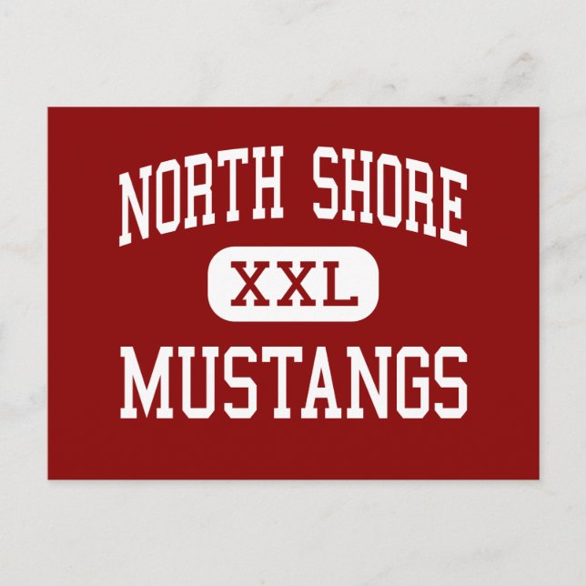 Cartão Postal North Shore - Mustangs - High - Houston Texas (Frente)