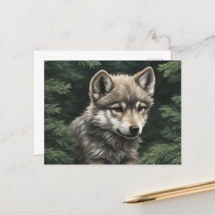 Cartão postal North Woods Wolf Cub
