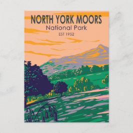 Cartão Postal North York Moors National Park England Vintage