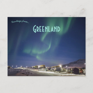 Cartão Postal Northern Lights Above Nuuk Greenland