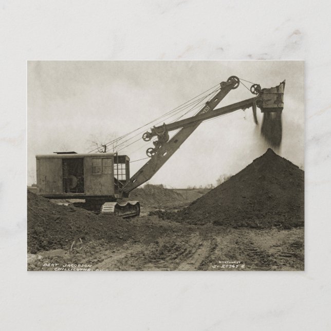 Cartão Postal Northwest Crane and Shovel OPERATION ENGENHEIRO 18 (Frente)