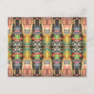 Cartão Postal Northwest Totem Art